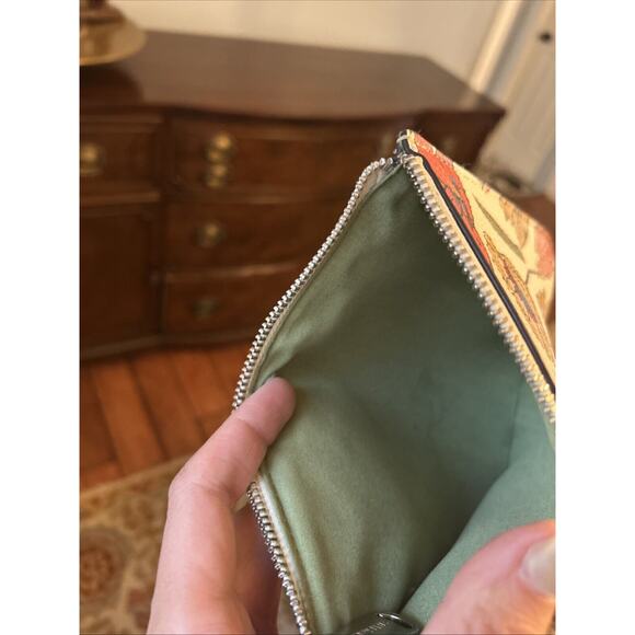 Steve Madden Women's Cosmetic Bag Neutral Floral Print Makeup Pouch Dusty Rose - Picture 6 of 6